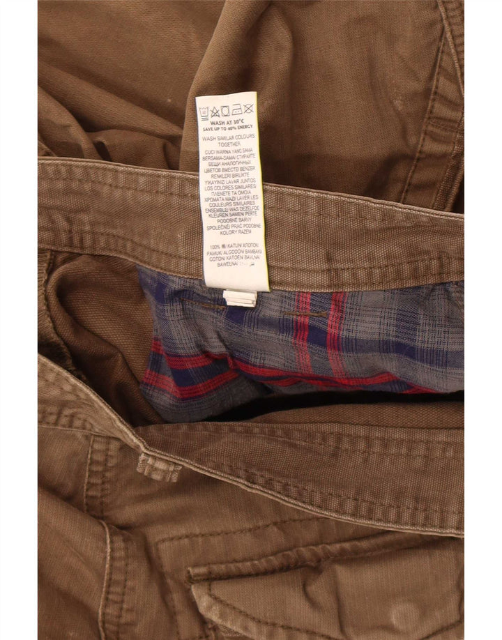Pantaloni cargo dritti da uomo Marks & Spencer W30 L29 cotone kaki