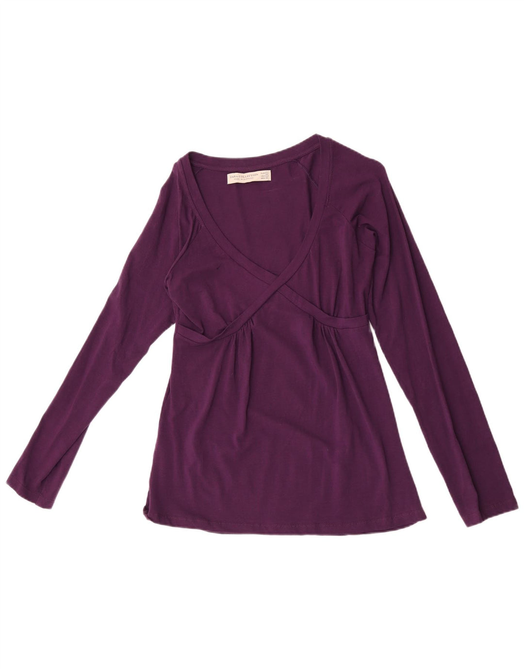 Top Zara da donna a maniche lunghe UK 16 grande viola