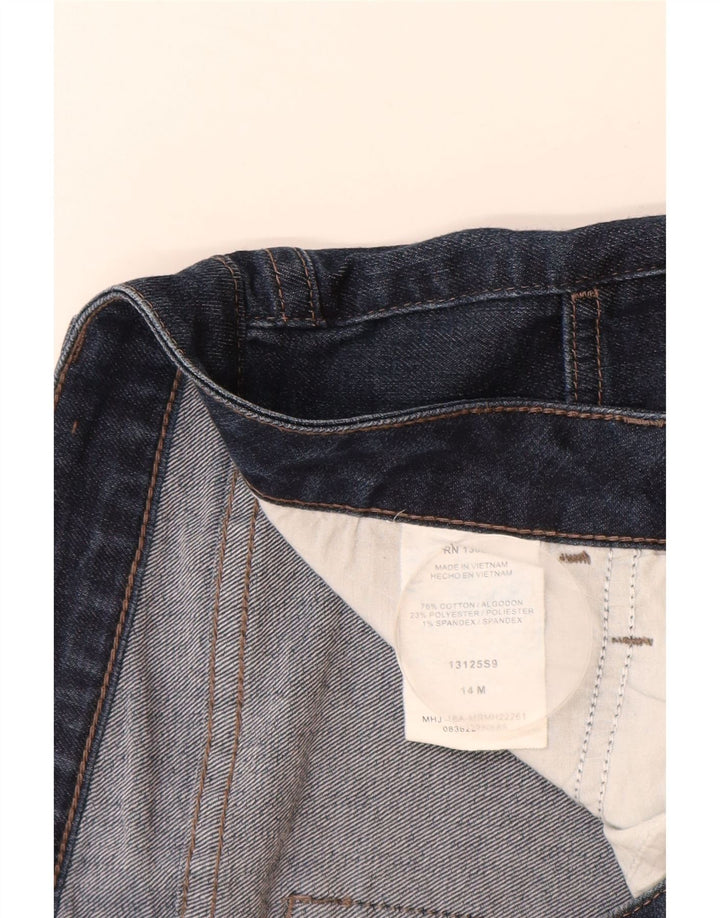 Jeans Capri da donna a vita media LEE Riders US 14 Large W34 L19 Blu Navy