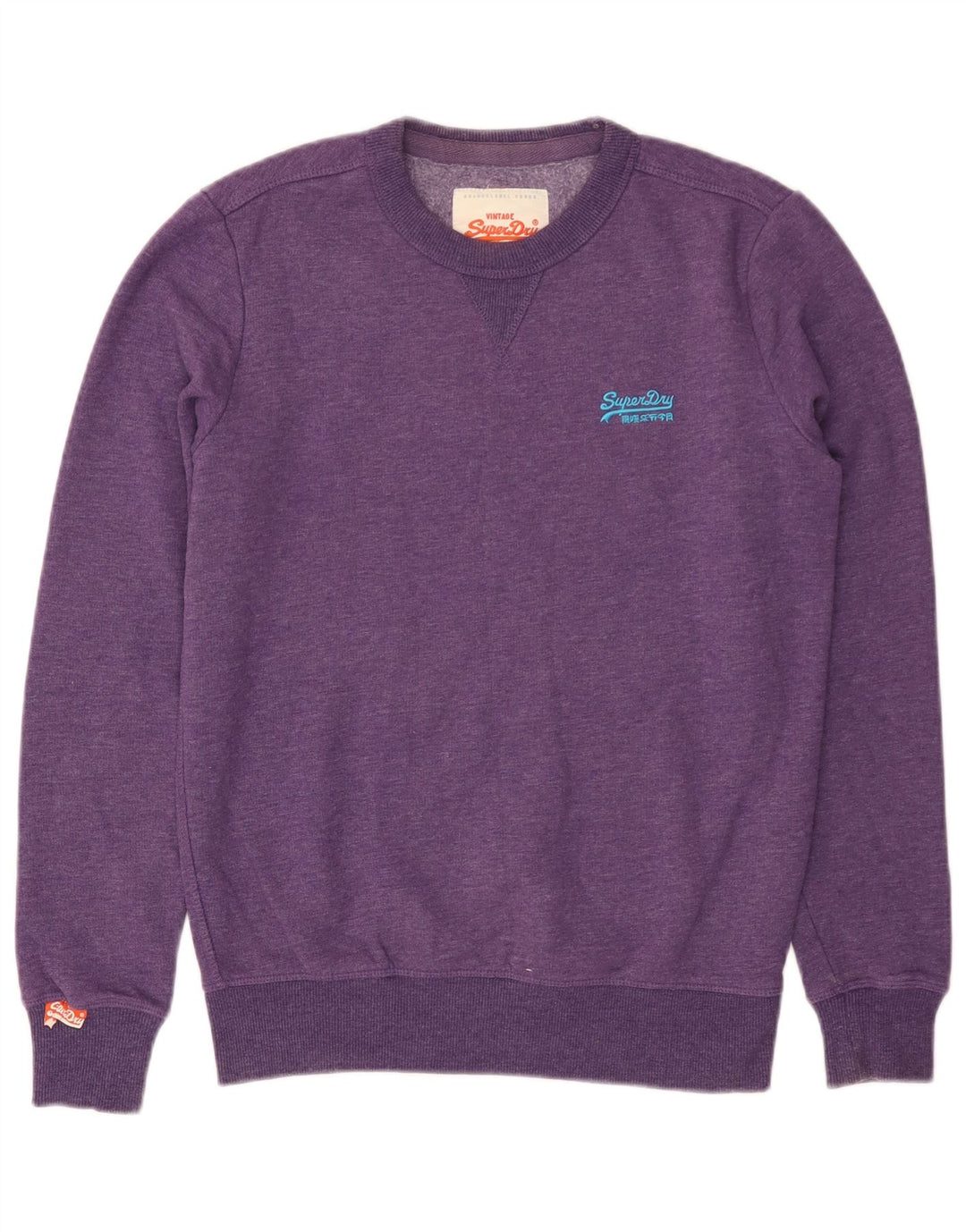 Felpa da uomo SUPERDRY Maglione piccolo cotone viola