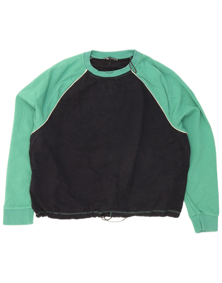 Felpa oversize da donna Zara UK 10 Small Black Colourblock