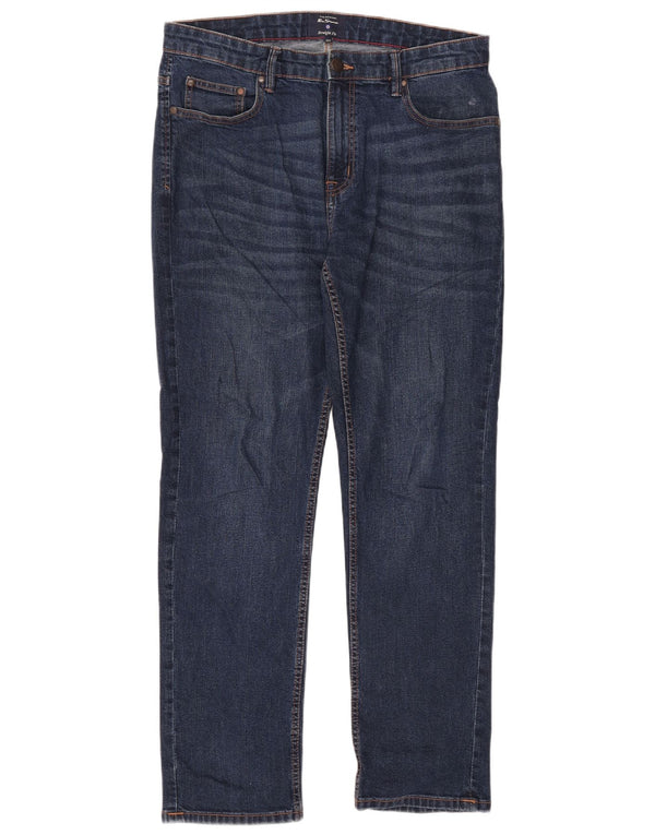 Jeans dritti da uomo Ben Sherman W36 L31 cotone blu navy
