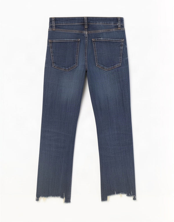 Jeans corti a vita alta da donna Zara EU 36 XS W26 L25 Blu