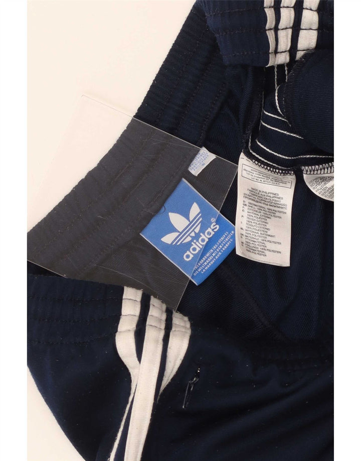 Adidas Pantaloni da tuta da uomo piccoli blu navy in poliestere