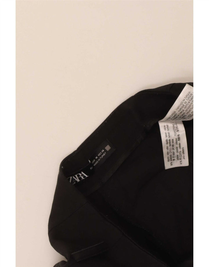 Pantaloni corti dritti da donna Zara medi W28 L25 cotone nero