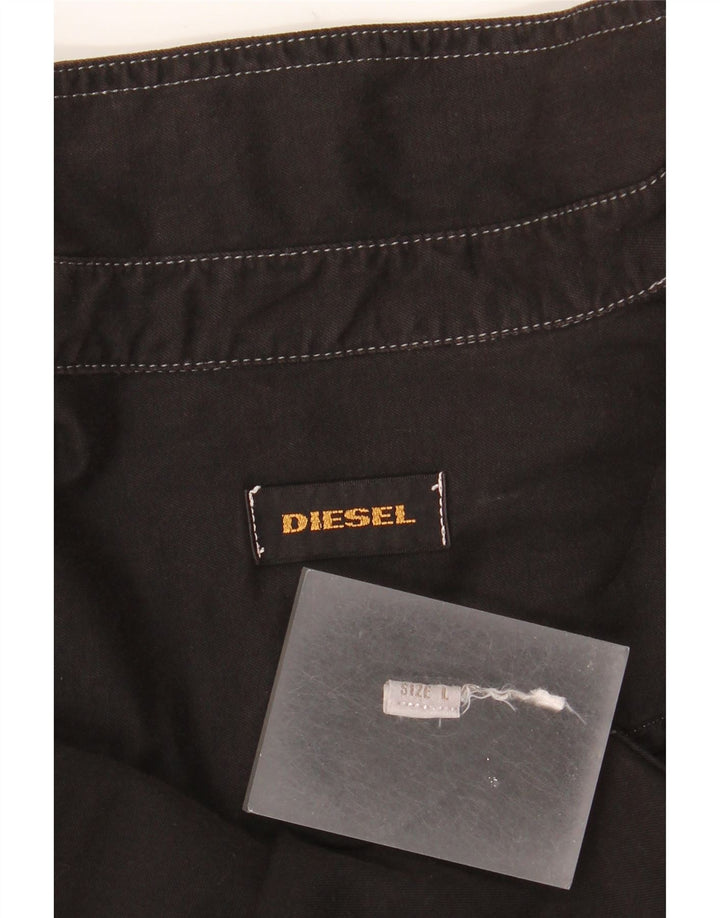 DIESEL Camicia di jeans da uomo grande nera