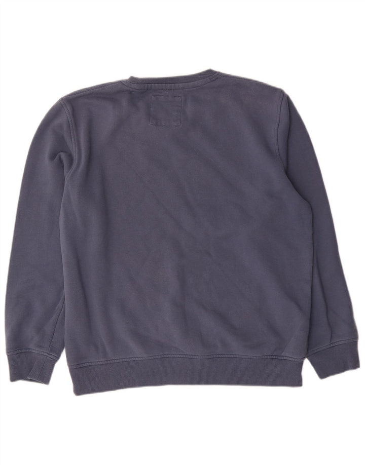 Crew Clothing Felpa da uomo Maglione grande in cotone blu