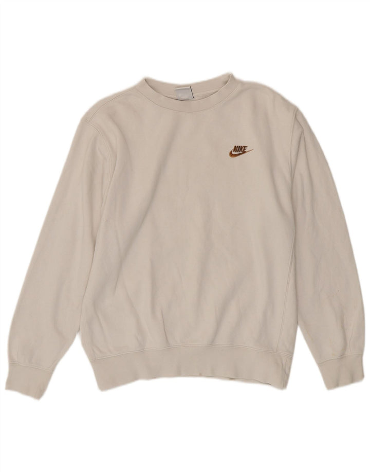 Felpa Nike Uomo Maglione Piccolo Cotone Bianco
