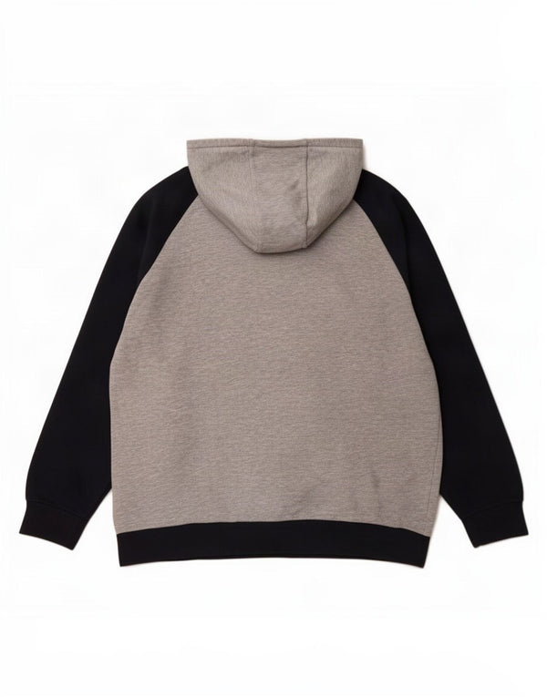 Felpa con cappuccio grafica da uomo Adidas XL in cotone color block grigio