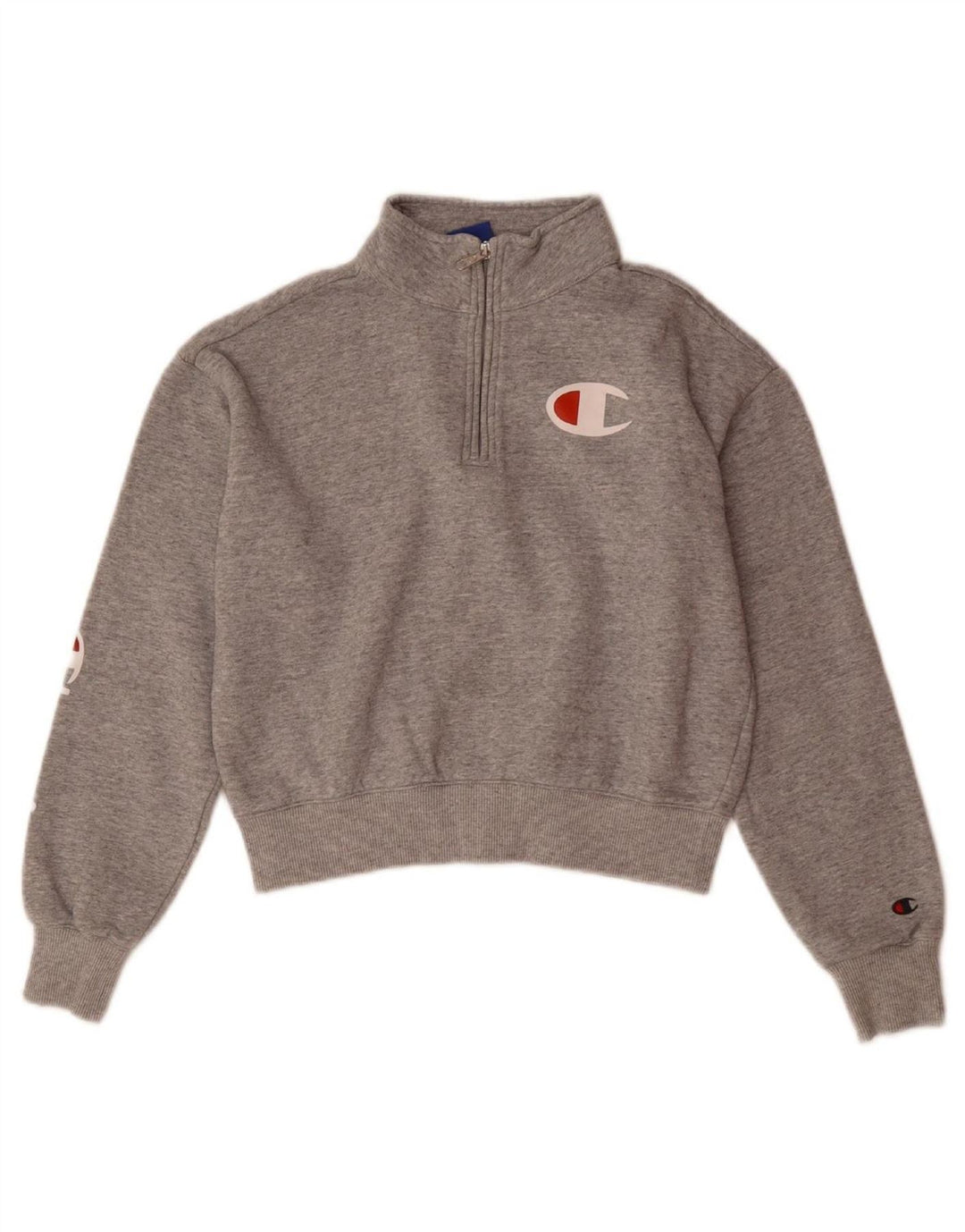 CHAMPION Womens Oversized Graphic Sweatshirt Jumper UK 10 Small Grey