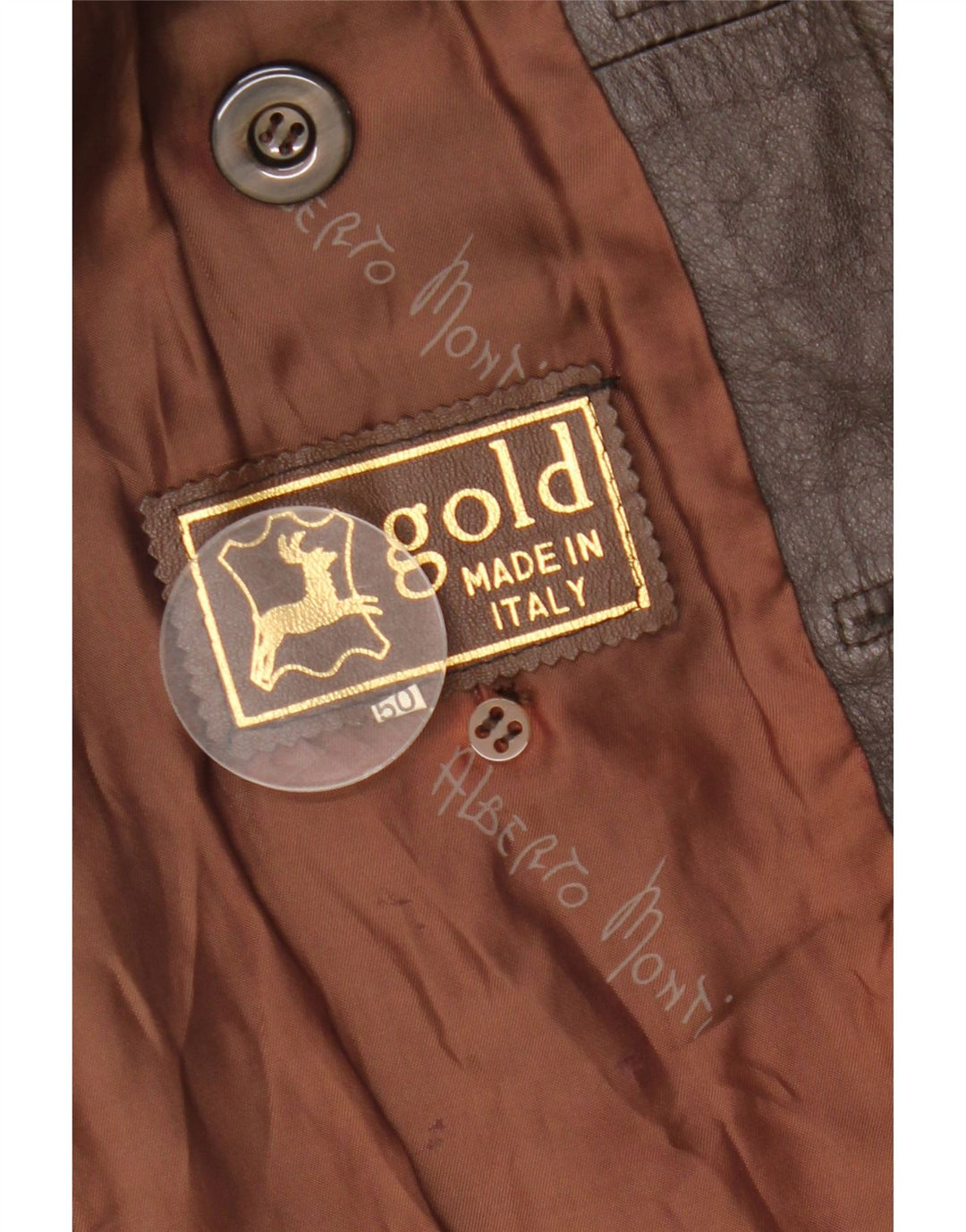 Cappotto in Pelle Donna VINTAGE IT 50 XL Marrone