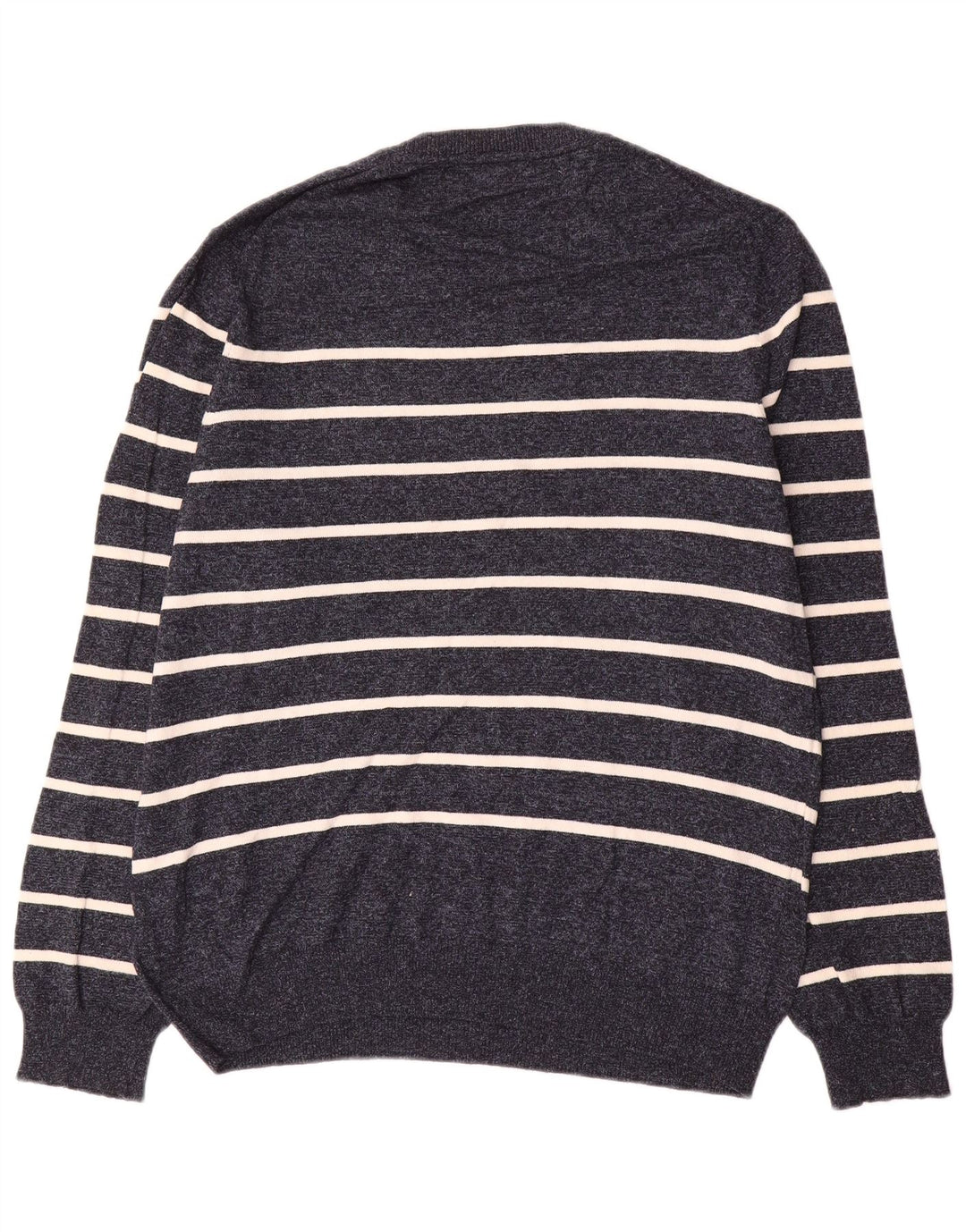 Marks & Spencer Maglione girocollo da uomo a righe grandi blu navy