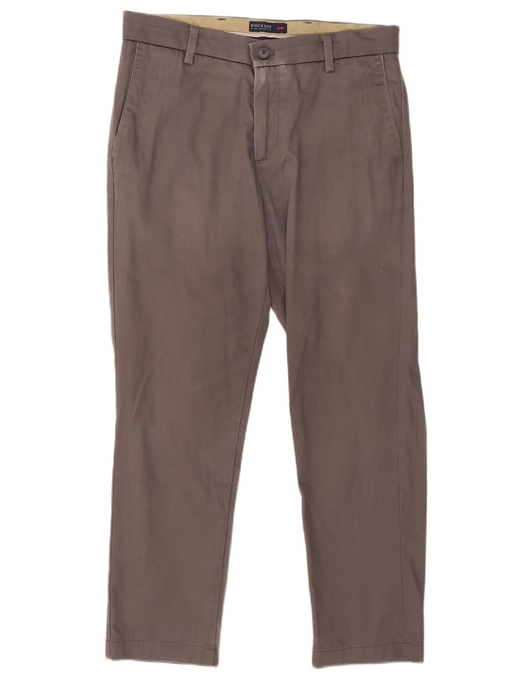 Pantaloni chino slim da uomo Dockers W32 L27 cotone grigio