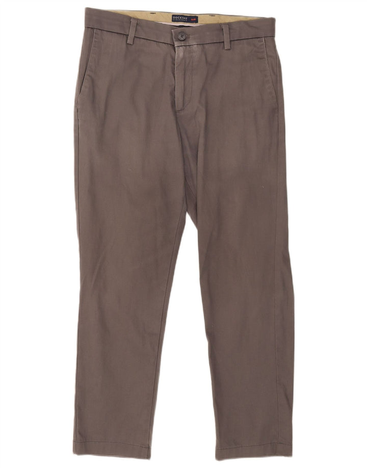Pantaloni chino slim da uomo Dockers W32 L27 cotone grigio