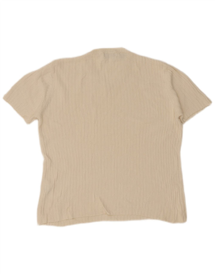 T-shirt Zara da uomo Top grande in cotone beige