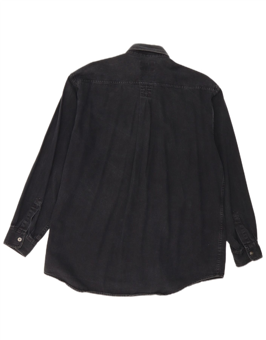 Camicia di jeans da uomo Lee grande in cotone nero