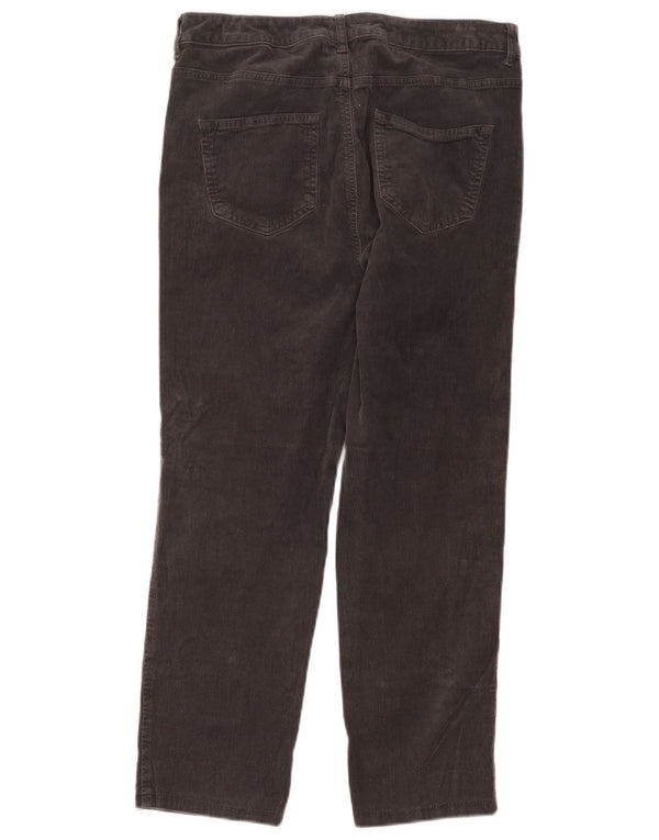 Pantaloni corti in velluto a coste da donna Marks & Spencer UK 16 Large W34 L24 Grigio