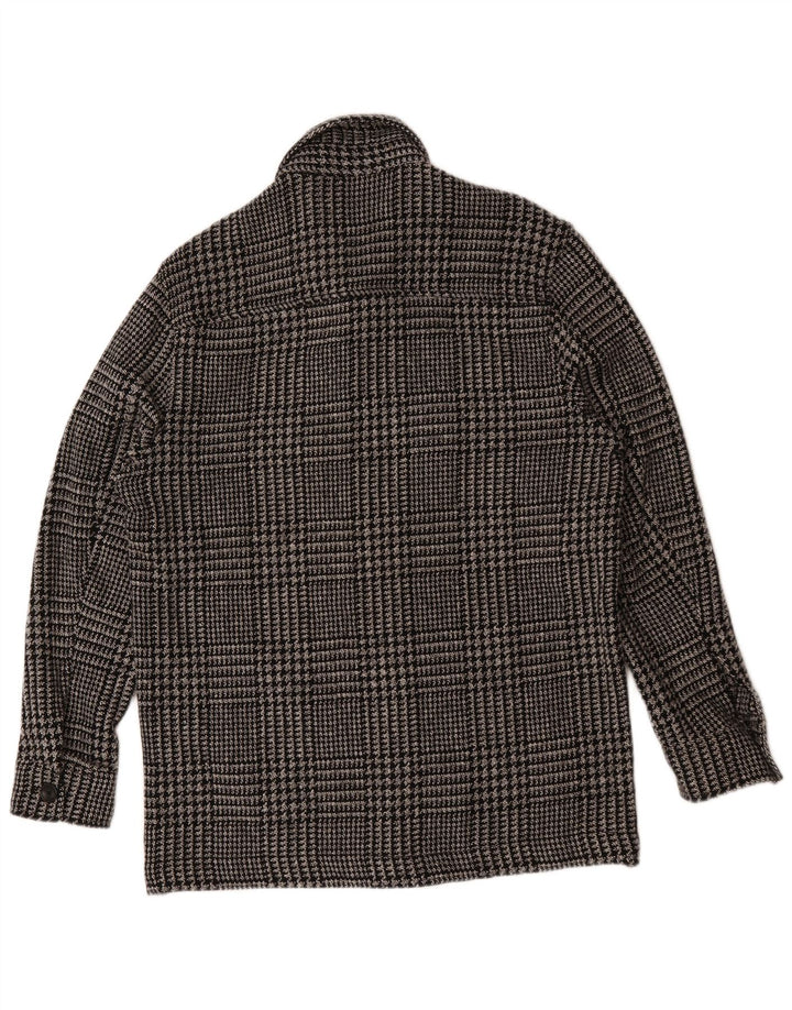 Giacca utility da uomo Zara grande nera in poliestere pied de poule
