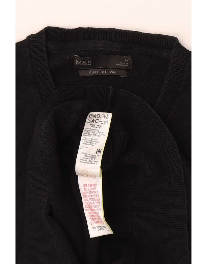 Canotta da uomo Marks & Spencer, canotta media in cotone nero