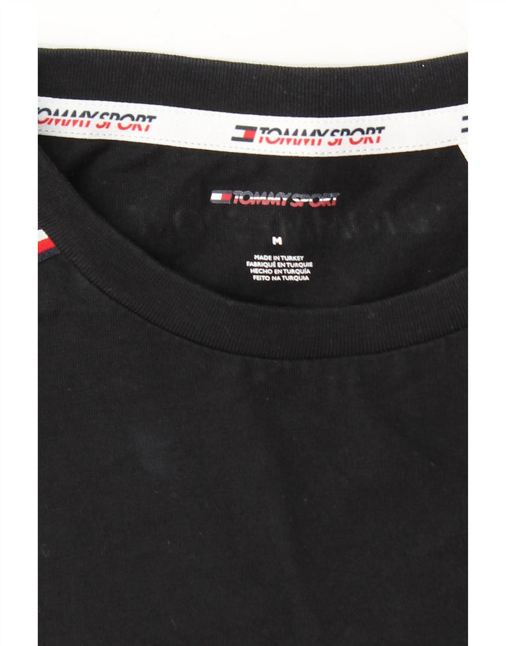TOMMY HILFIGER Mens T-Shirt Top Medium Black Cotton