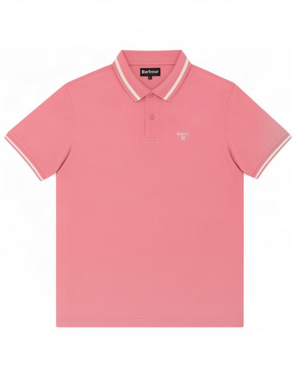 Polo da uomo Barbour XL in cotone rosa