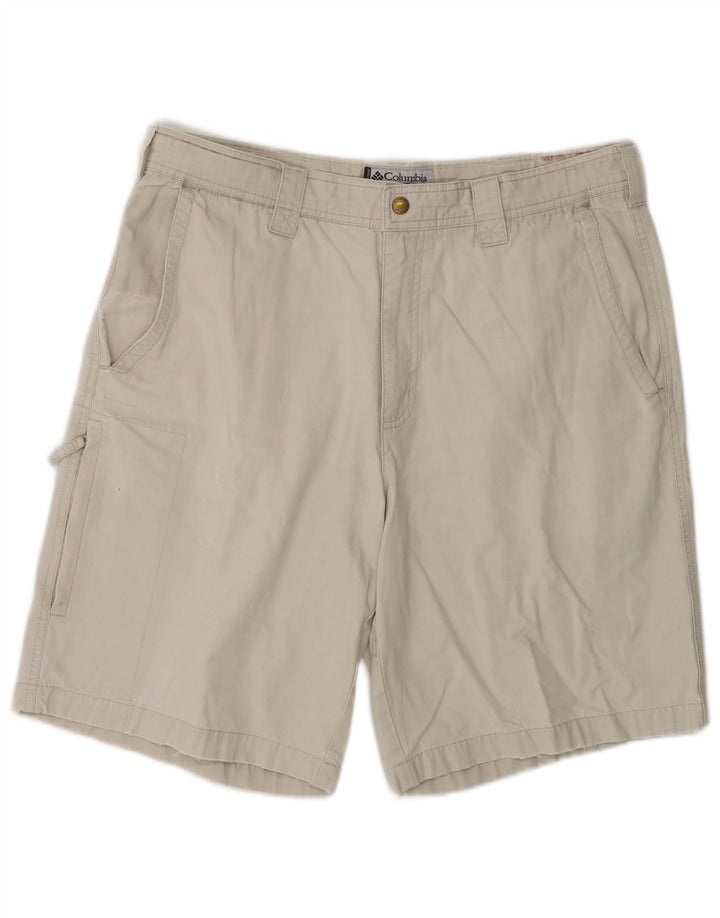 Pantaloncini cargo da uomo Columbia W34 Large in cotone beige