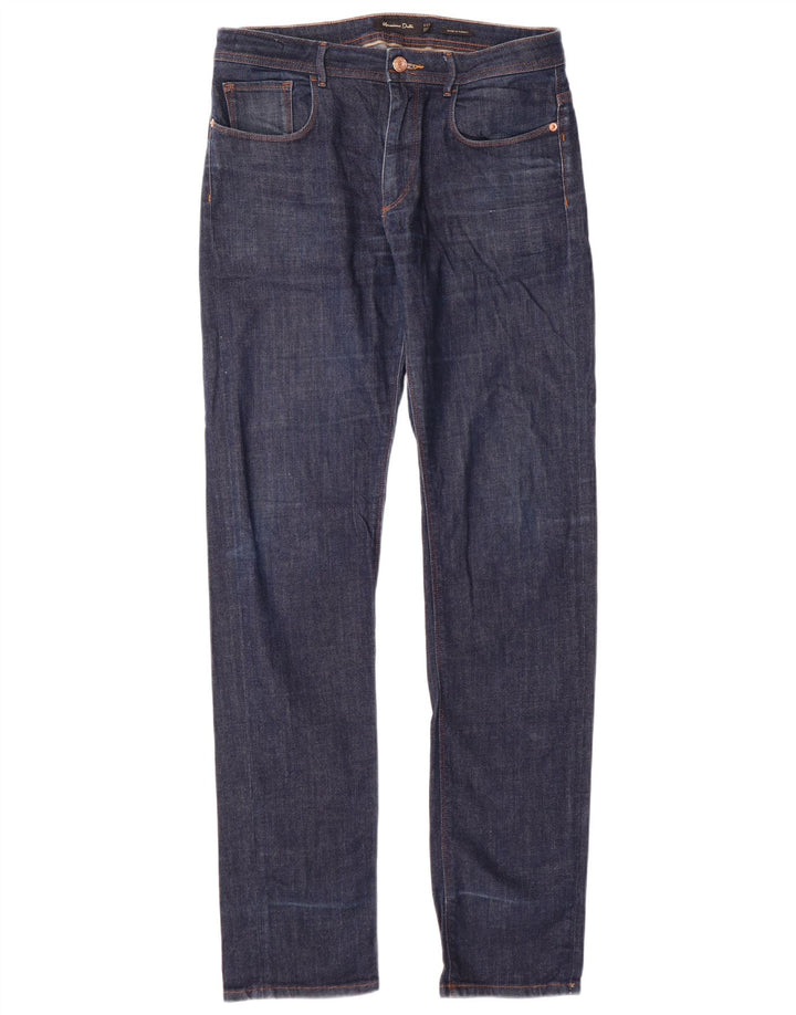 MASSIMO DUTTI Jeans slim da uomo EU 38 Small W30 L34 Cotone blu navy