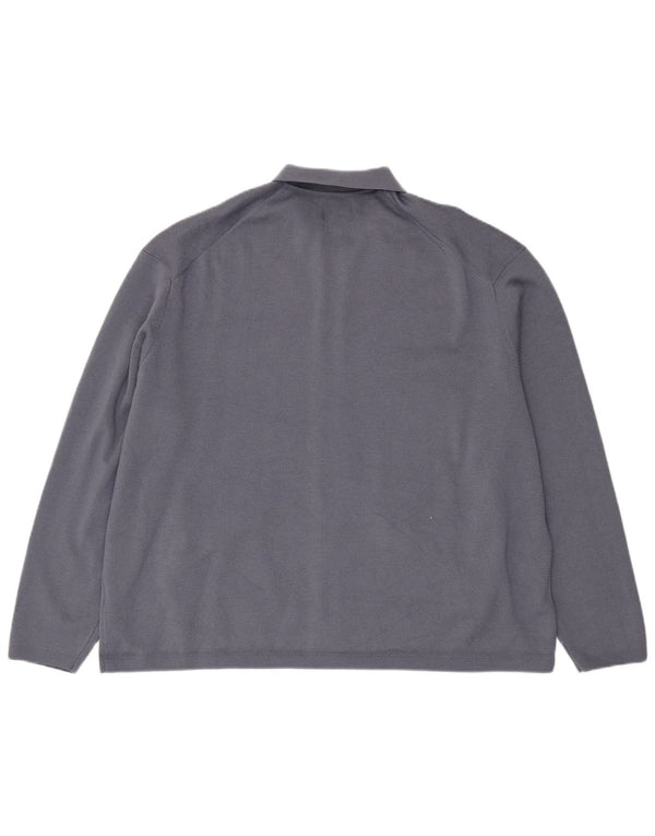 Maglione cardigan da uomo Marks & Spencer 4XL poliestere blu