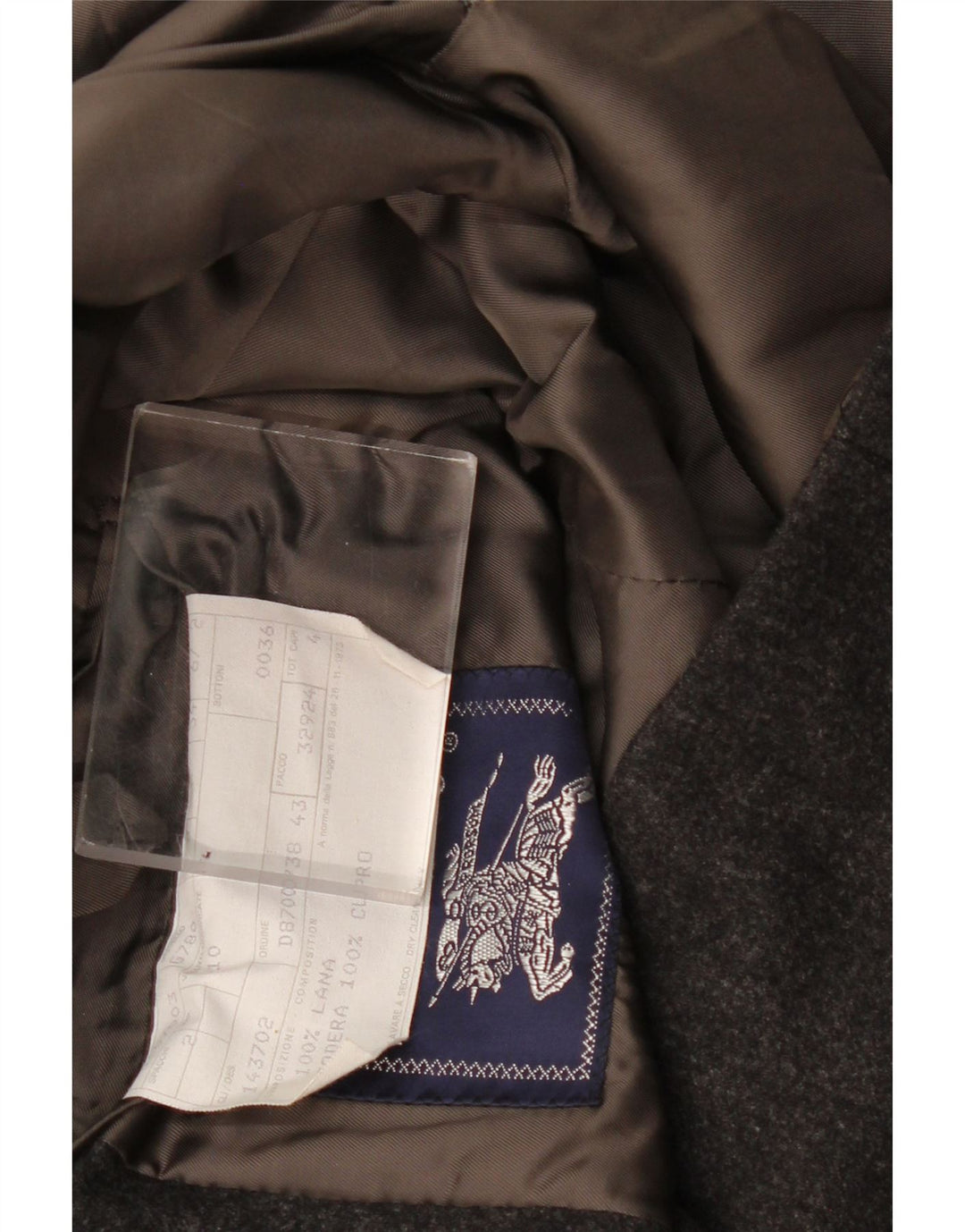 Giacca blazer da uomo a 2 bottoni Burberrys IT 54 XL lana grigia