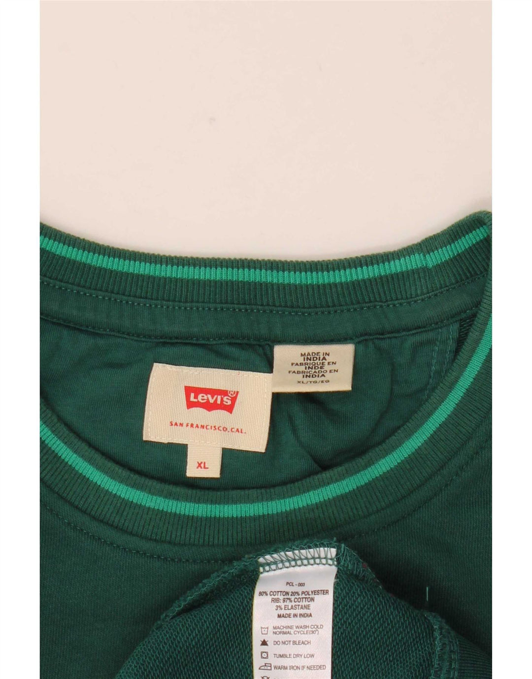 Felpa da uomo Levi's Jumper XL in cotone verde