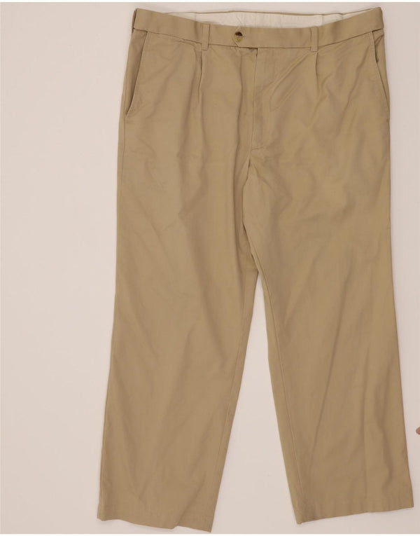 Pantaloni chino dritti da uomo Marks & Spencer W40 L29 cotone beige