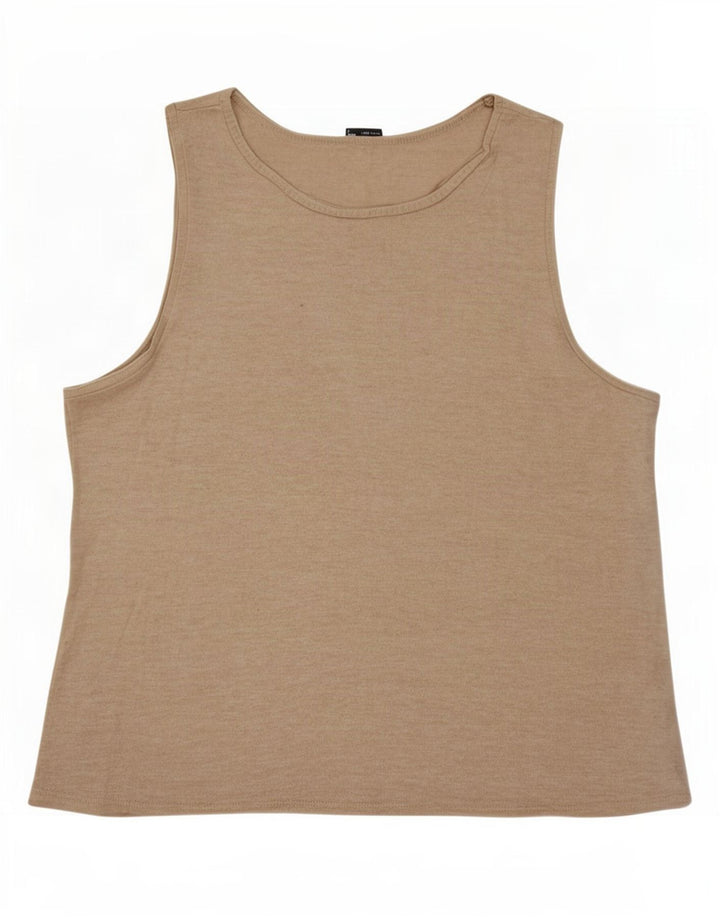 Canotta Donna Zara UK 14 Beige Medio