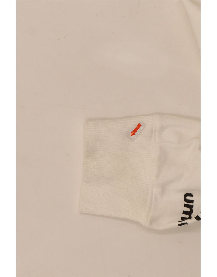 UMBRO Boys Graphic Sweatshirt Jumper 13-14 Years 2XL White Cotton
