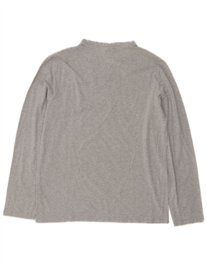 Top Trussardi Jeans Uomo Manica Lunga Cotone Puntinato Grigio Medio