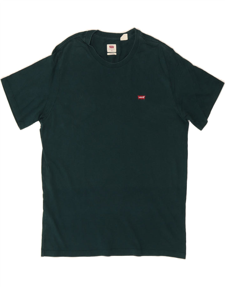 LEVI'S Mens Standard Graphic T-Shirt Top Medium Green Cotton Vintage Levi's and Second-Hand Levi's from Messina Hembry 