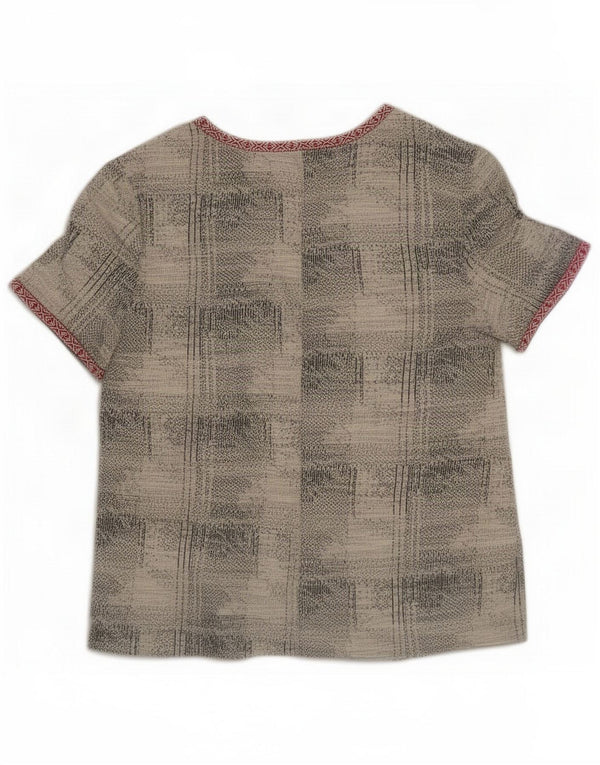 Zara Camicetta da donna con motivo astratto UK 16 Large Grigio
