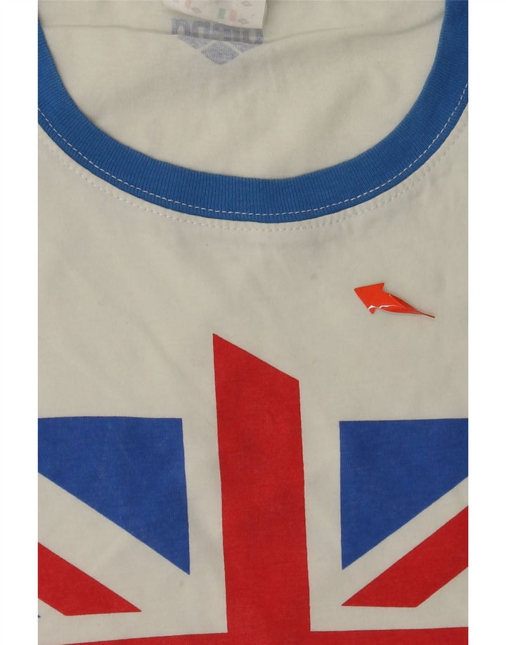 ARENA T-shirt grafica da donna Top UK 14 Large Bianca