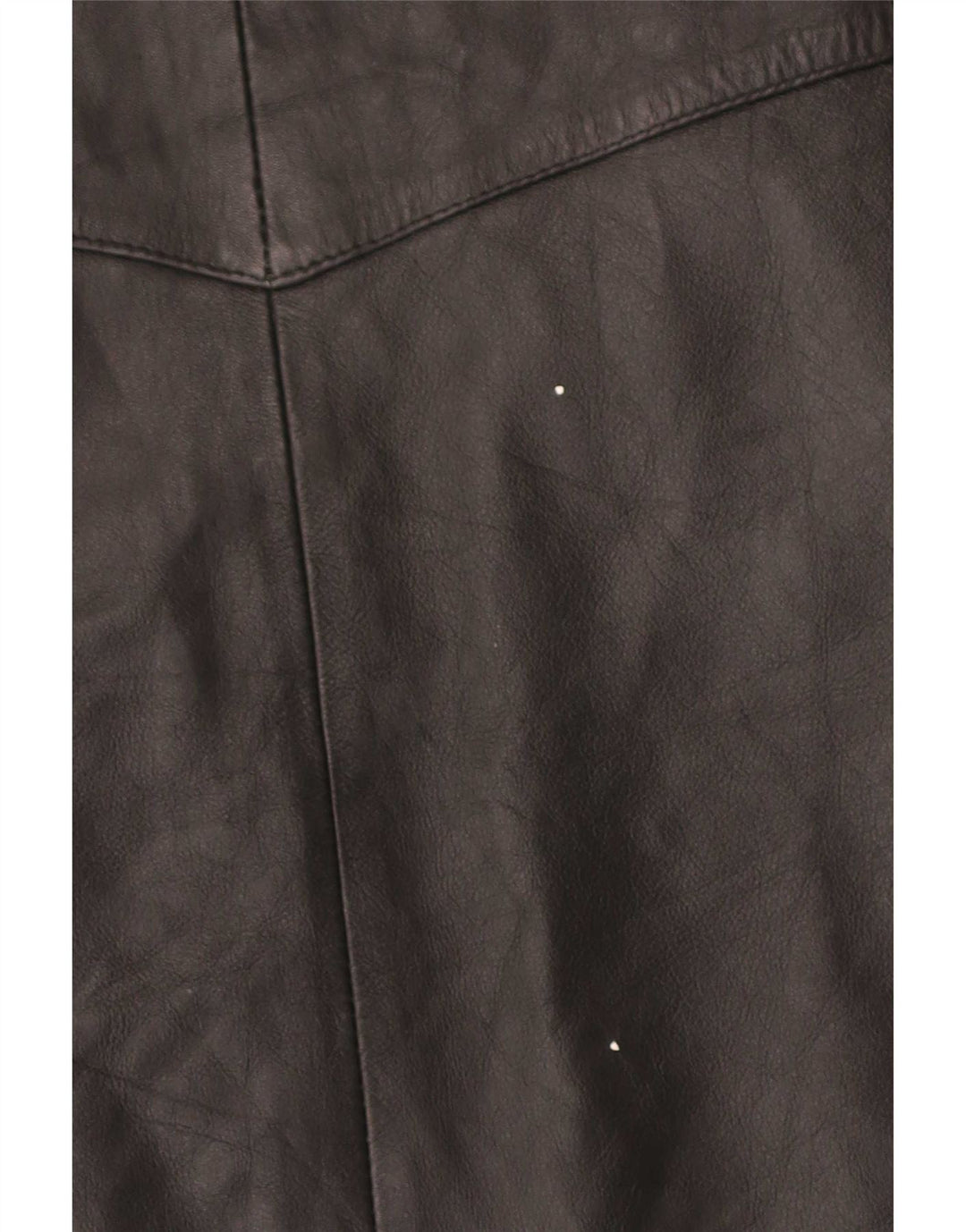 Gilet in pelle da uomo vintage medio nero