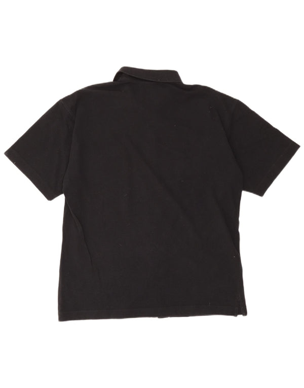 Camicia a maniche corte da uomo Lotto UK 40/42 grande cotone nero