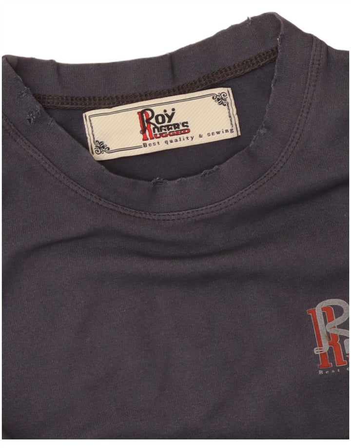 ROY ROGERS T-shirt grafica per ragazzi 13-14 anni Large in cotone blu navy