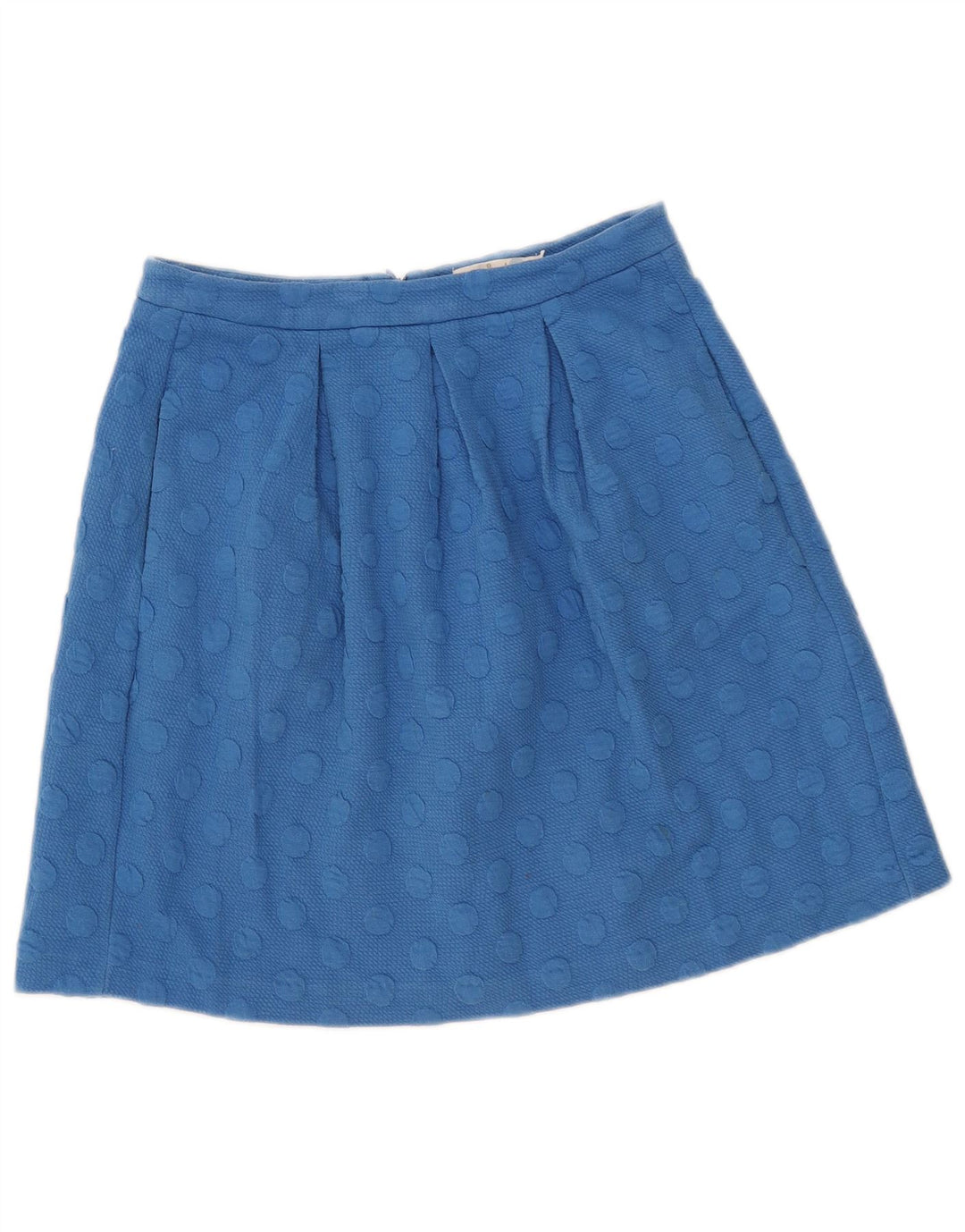 Gonna a trapezio da donna Boden UK 10 piccola W28 poliestere blu a pois
