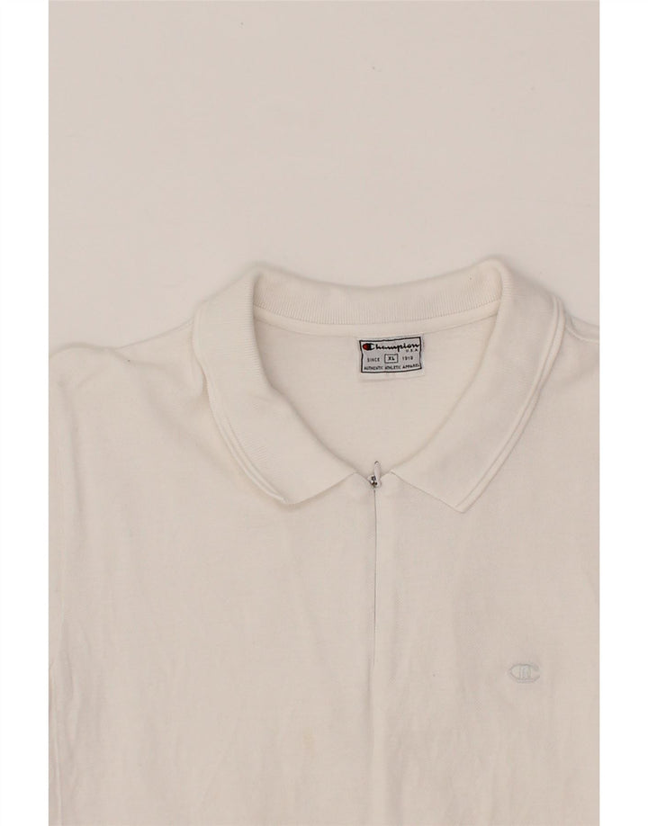 CHAMPION Boys Polo Shirt 13-14 Years XL White Vintage Champion and Second-Hand Champion from Messina Hembry 