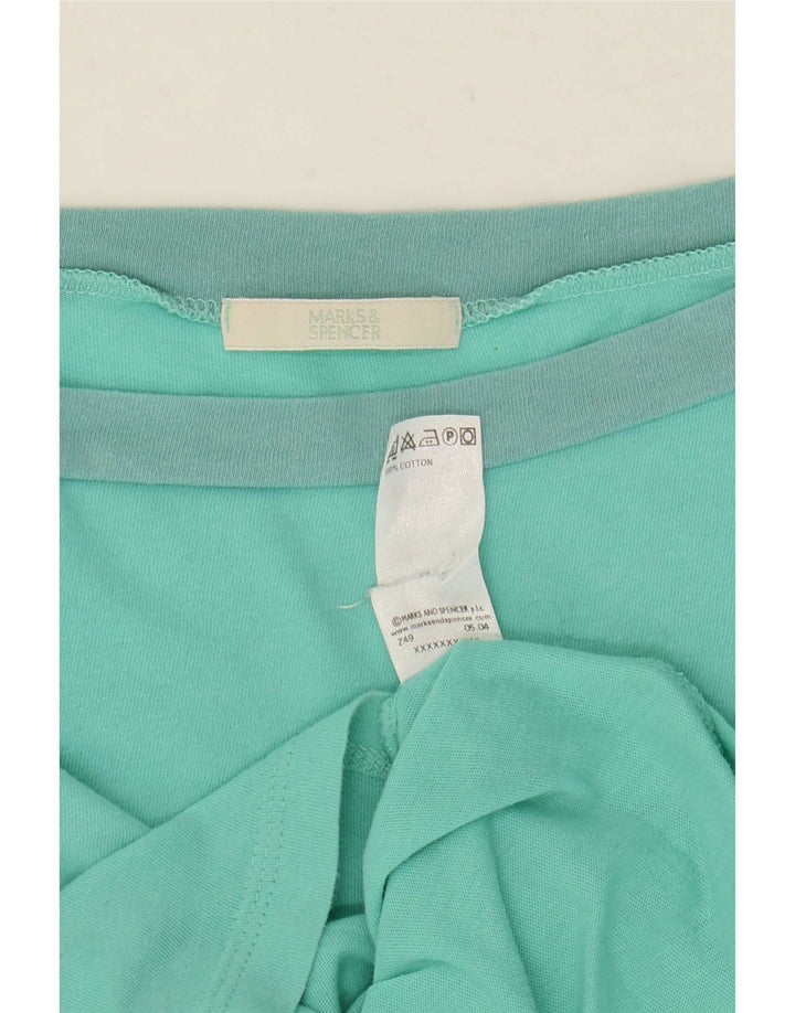 Top a maniche lunghe con spalle scoperte Marks & Spencer da donna UK 14 Verde medio