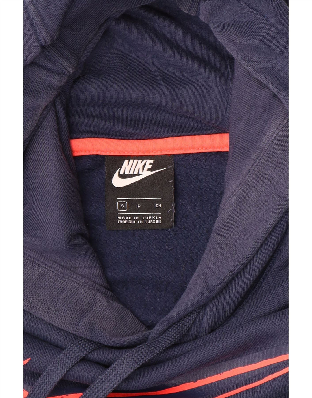 Felpa con cappuccio grafica Nike da uomo piccola blu navy