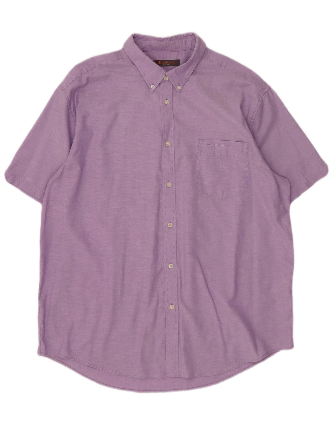Camicia a maniche corte da uomo BEN SHERMAN 3XL cotone viola