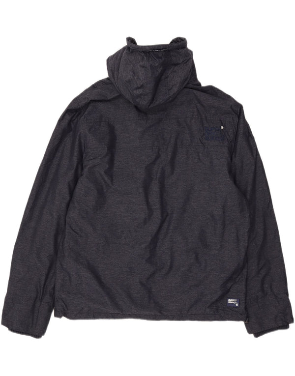 Giacca a vento con cappuccio da uomo Superdry Windcheater UK 46 3XL Blu navy