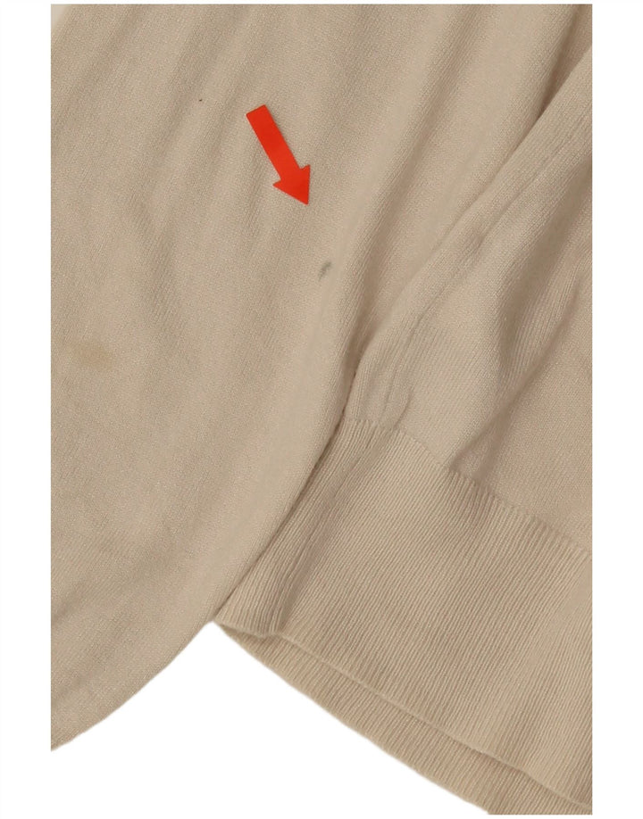 Maglione cardigan da donna Marks & Spencer UK 14 Viscosa bianco sporco medio