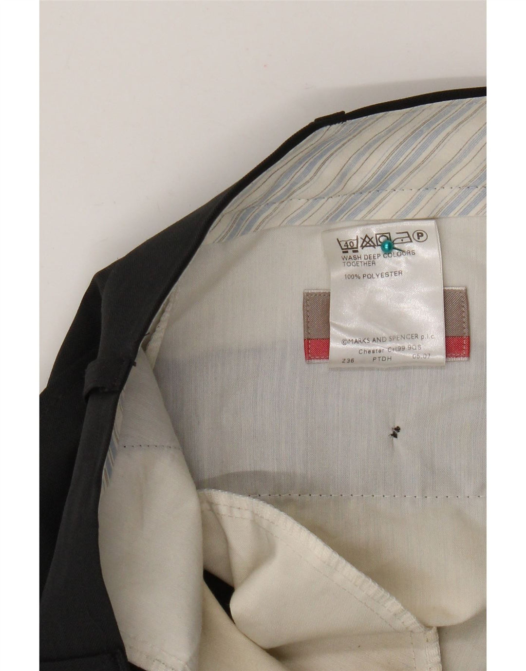 Pantaloni da abito dritti su misura da uomo Marks & Spencer W36 L31 grigi
