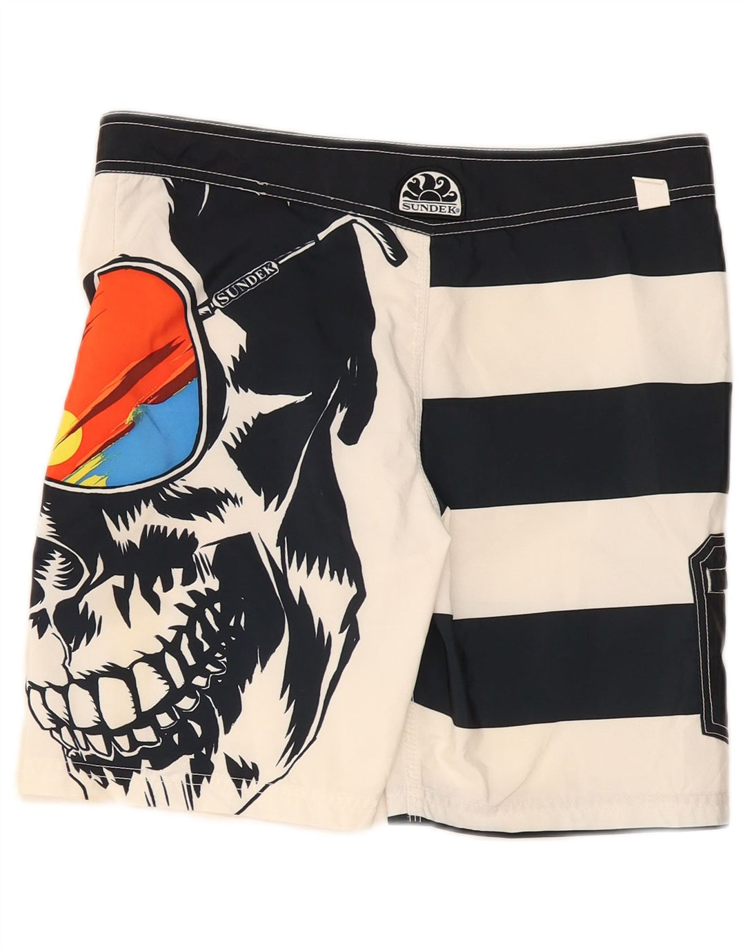 Pantaloncini da bagno con grafica Sundek per ragazzi 13-14 anni Poliestere color block bianco