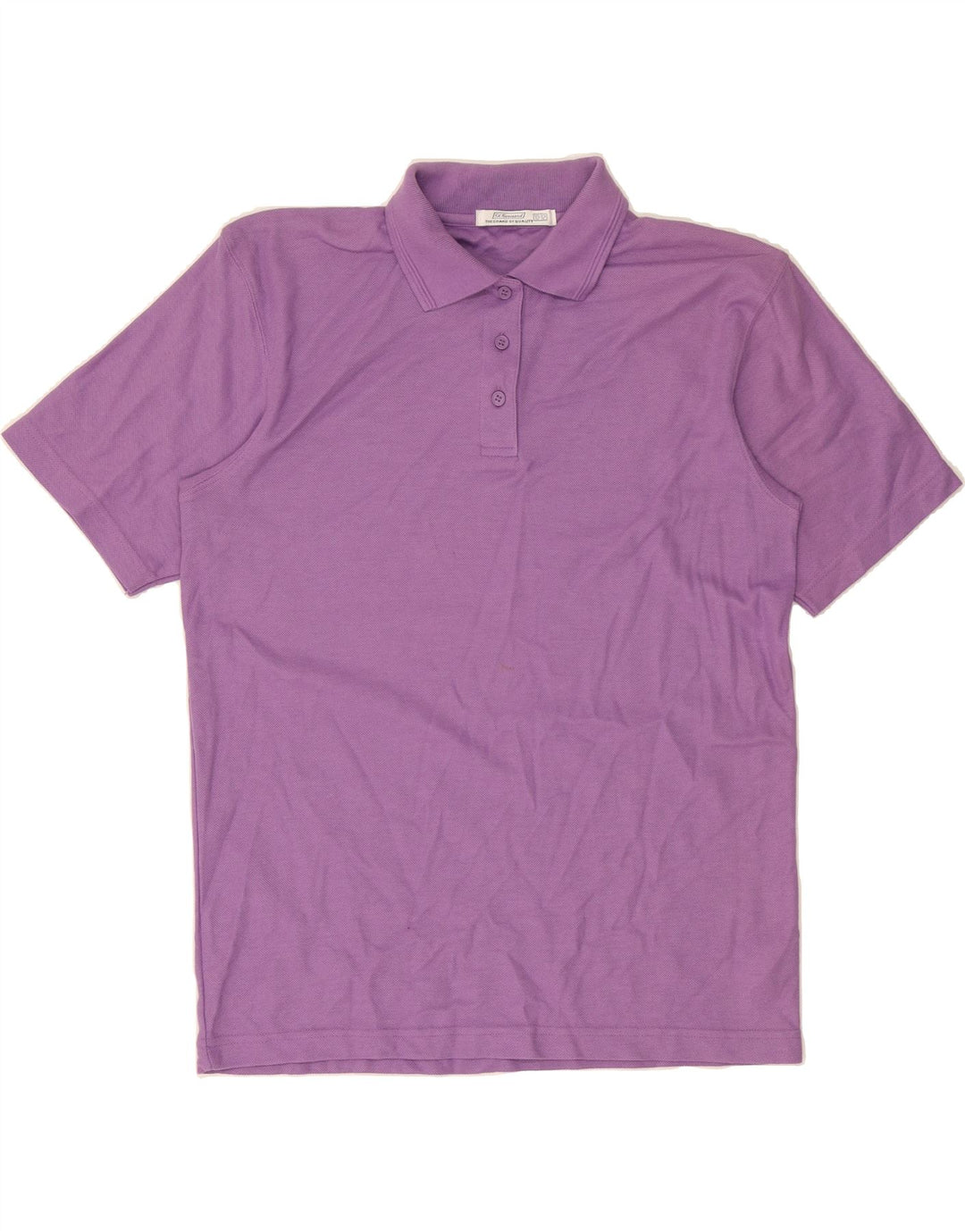 ST. BERNARD Womens Polo Shirt US 10/12 Large Purple Polyester Vintage St. Bernard and Second-Hand St. Bernard from Messina Hembry 